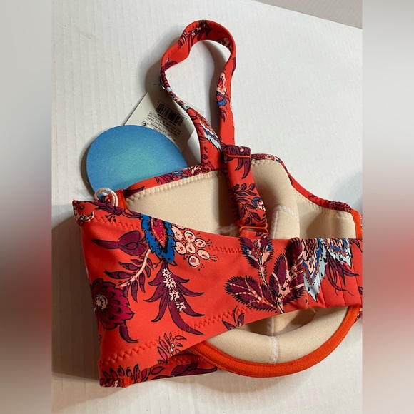 Target Rhode x Orange Blue Floral Underwire Bikini Swimsuit Top Womens Size 22 - Picture 6 of 7